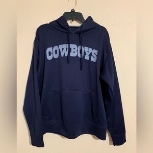 Dallas Cowboys Men’s dark blue pull over hoodie size L